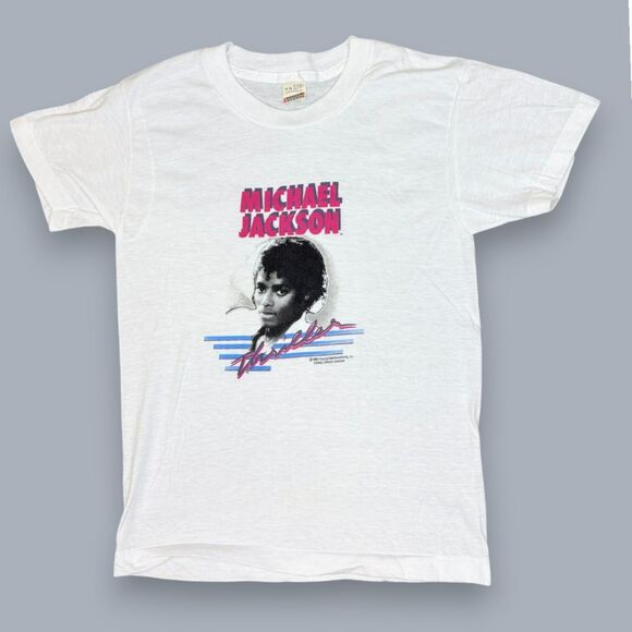 Screen Stars Other - Vintage 1984 Michael Jackson Thriller T-Shirt Youth White Single Stitch USA